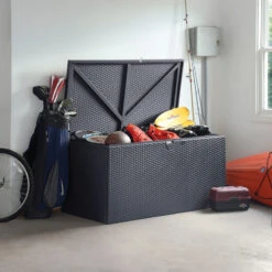 Coffre De Rangement En Métal 509L Anthracite 0,9m² Shelter Logic 13 Coffre De Rangement En Métal 509L Anthracite 0,9m² Shelter Logic -Abri De Jardin coffre de rangement en metal 509l anthracite 09m shelter logic 5