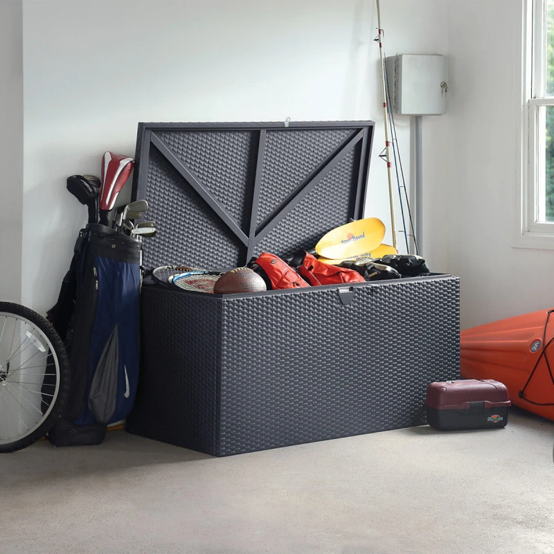 Coffre De Rangement En Métal 509L Anthracite 0,9m² Shelter Logic 8 Coffre De Rangement En Métal 509L Anthracite 0,9m² Shelter Logic – Image 6