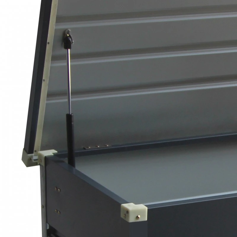 Coffre De Rangement En Métal Anthracite 570L Avec Plancher X-METAL 7 Coffre De Rangement En Métal Anthracite 570L Avec Plancher X-METAL – Image 5