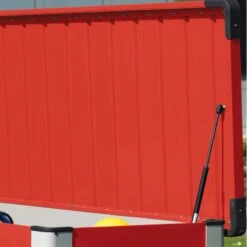 Coffre De Rangement En Métal Rouge 1000L Patio Box 1,46m² TRIMETALS -Abri De Jardin coffre de rangement en metal rouge 1000l patio box 146m trimetals 4