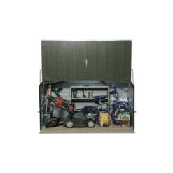 Abri De Jardin -Abri De Jardin coffre de rangement en metal storegard 1500l vert 174m trimetals 1