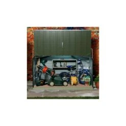 Coffre De Rangement En Métal Storegard 1500L Vert 1,74m² TRIMETALS -Abri De Jardin coffre de rangement en metal storegard 1500l vert 174m trimetals 5