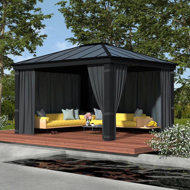 Ensemble De Rideaux 4 Pièces Pour Pergolas Dallas 4300 De 15,5m² - Palram - Canopia 5 Ensemble De Rideaux 4 Pièces Pour Pergolas Dallas 4300 De 15,5m² - Palram - Canopia – Image 3