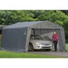 Garage Démontable 18,13m² En Acier Et Polyéthylène Gris – Shelter Logic -Abri De Jardin garage 1813m demontable en acier et polyethylene gris shelter logic