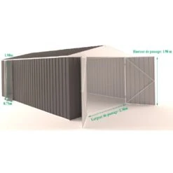 Garage En Acier Zincalume Colorbond 20,1m² Grande Hauteur EASYSHED 13 Garage En Acier Zincalume Colorbond 20,1m² Grande Hauteur EASYSHED -Abri De Jardin garage en acier zincalume colorbond 1995m grande hauteur easyshed 5