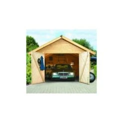 Garage En Bois Certifié 20,78m² - Madriers 40mm – Karibu -Abri De Jardin garage en bois certifie 2078m madriers 40mm karibu 3