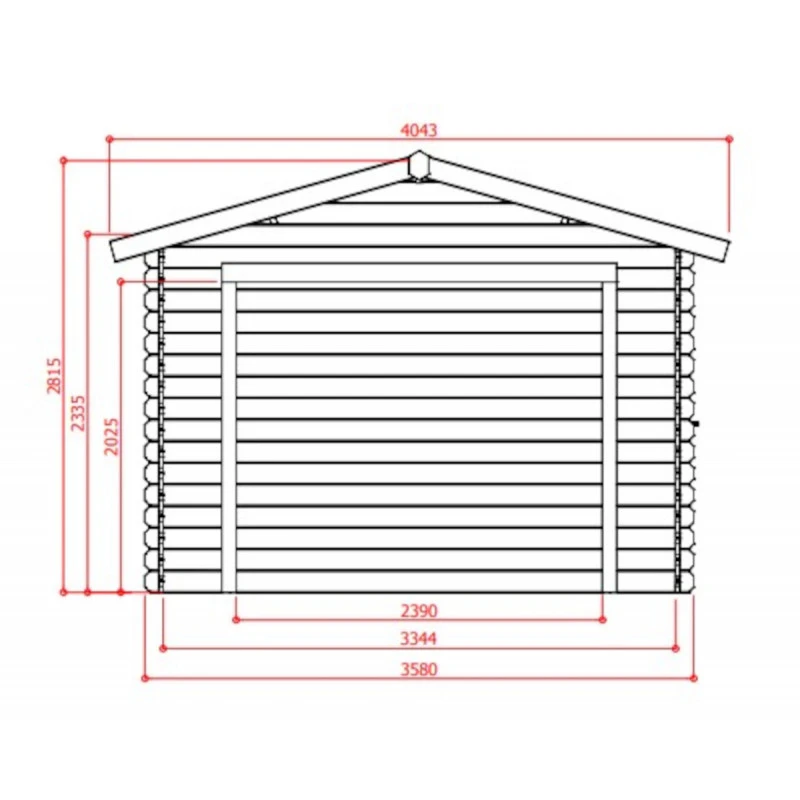 Garage En Bois Massif 18,19m² Madriers 28mm SOLID 4 Garage En Bois Massif 18,19m² Madriers 28mm SOLID – Image 2