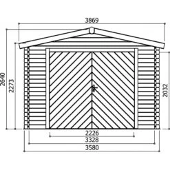 Garage En Bois Massif 19,26m² Madriers 40mm SOLID 12 Garage En Bois Massif 19,26m² Madriers 40mm SOLID -Abri De Jardin garage en bois massif 1926m madriers 40mm solid 4