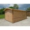Garage En Bois Massif 40mm Traité Teinté Marron Gardy Shelter 2 Garage En Bois Massif 40mm Traité Teinté Marron Gardy Shelter -Abri De Jardin garage en bois massif 40mm traite teinte marron gardy shelter