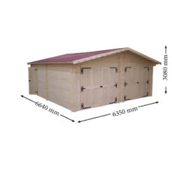Garage Double En Bois Massif 42,16m² – Madriers 42mm – Habrita 7 Garage Double En Bois Massif 42,16m² – Madriers 42mm – Habrita -Abri De Jardin garage en bois massif 4216m madriers 42mm habrita 2