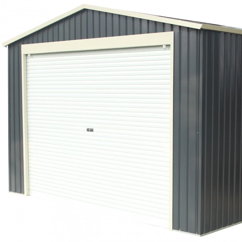 Garage Métal Anthracite 15,14m² Porte Enroulable + Kit D'ancrage X-METAL 7 Garage Métal Anthracite 15,14m² Porte Enroulable + Kit D'ancrage X-METAL – Image 5