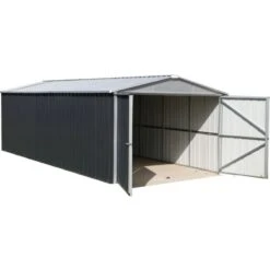 Garage Métal Anthracite 19,07m² + Kit D'ancrage Inclus - YARDMASTER 9 Garage Métal Anthracite 19,07m² + Kit D'ancrage Inclus - YARDMASTER -Abri De Jardin garage metal anthracite 1907m kit d ancrage inclus yardmaster 2