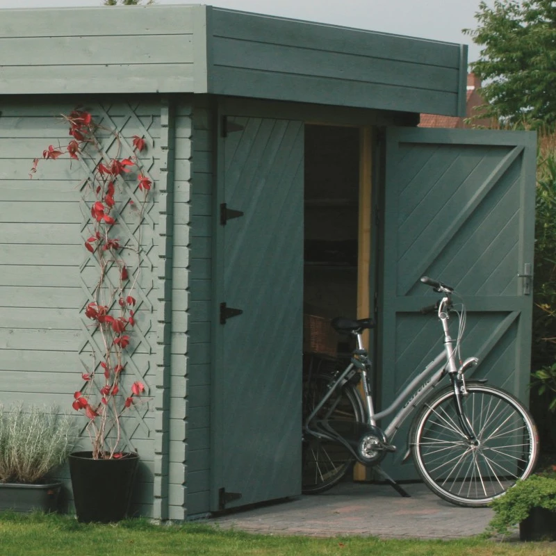 Garage Toit Plat En Bois Massif 19,26m² Madriers 40mm SOLID 4 Garage Toit Plat En Bois Massif 19,26m² Madriers 40mm SOLID – Image 2