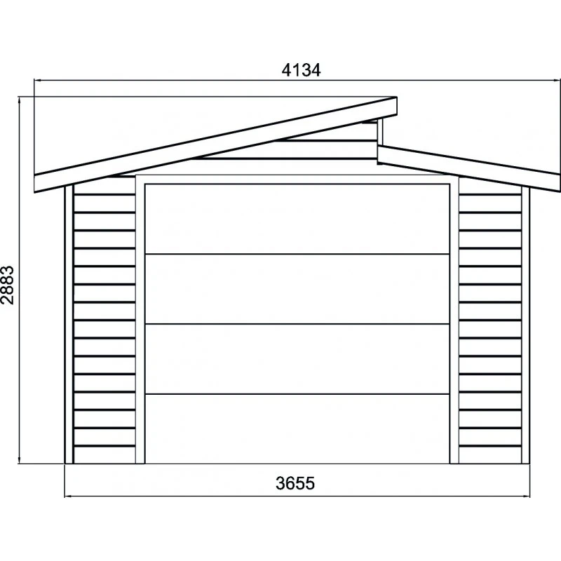 Garage Torino 20,91m² Avec Porte Sectionnelle Motorisée Madriers 28mm SOLID 7 Garage Torino 20,91m² Avec Porte Sectionnelle Motorisée Madriers 28mm SOLID – Image 5