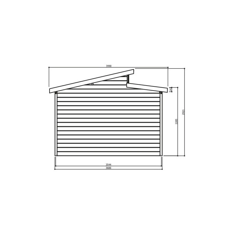 Garage Torino 20,91m² Madriers 28mm Avec Double Porte Battante - SOLID 5 Garage Torino 20,91m² Madriers 28mm Avec Double Porte Battante - SOLID – Image 3