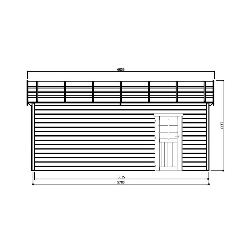 Garage Torino 20,91m² Madriers 28mm Avec Double Porte Battante - SOLID 7 Garage Torino 20,91m² Madriers 28mm Avec Double Porte Battante - SOLID – Image 5