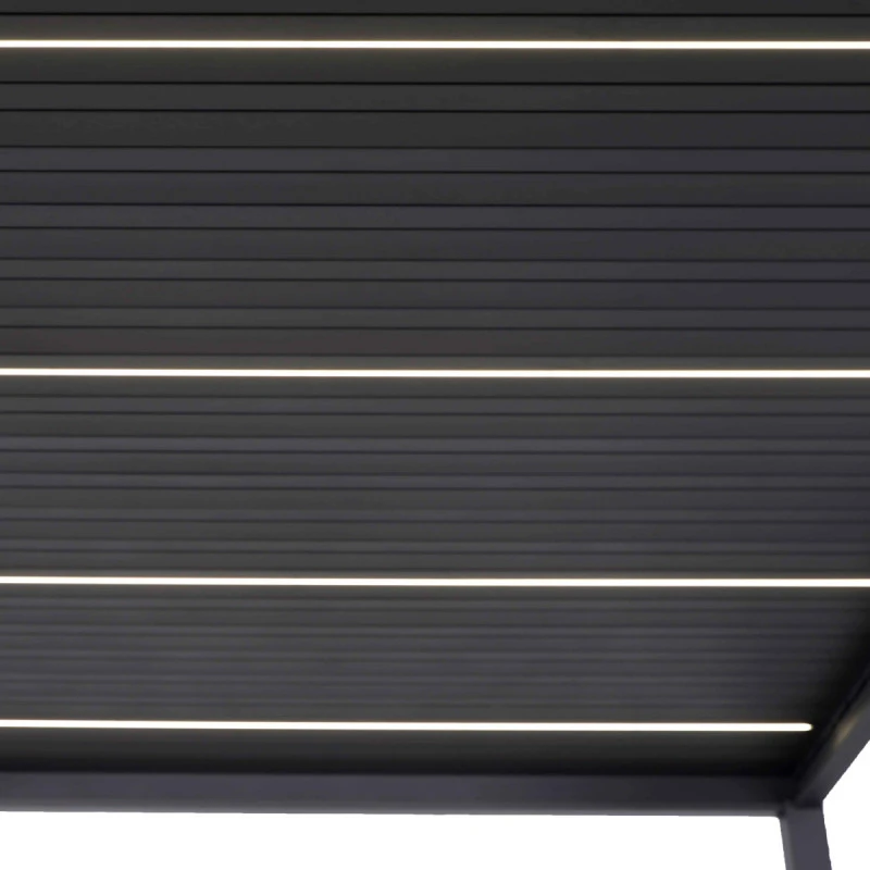 Kit éclairage 2 Lames Anthracite LEDS 3m + Télécommande Pour Pergola Ombrea 8 Kit éclairage 2 Lames Anthracite LEDS 3m + Télécommande Pour Pergola Ombrea – Image 6