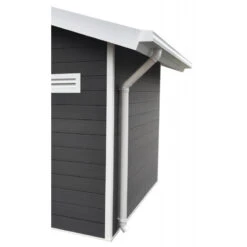 Kit Gouttières Blanc - Pack Prêt à La Pose Pour Abri PREMIUM Woodlife Garden Double Pentes Longueur 4m