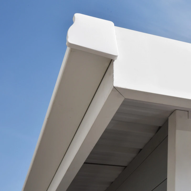 Kit Gouttières Blanc - Pack Prêt à La Pose Pour Abri PREMIUM Woodlife Garden Double Pentes Longueur 4m 6 Kit Gouttières Blanc - Pack Prêt à La Pose Pour Abri PREMIUM Woodlife Garden Double Pentes Longueur 4m – Image 4