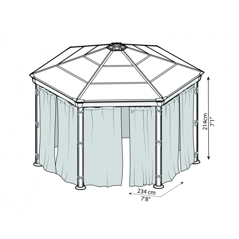 Moustiquaire En Polyester Léger Pour Pergola Roma™ Et Monaco™- Palram - Canopia 5 Moustiquaire En Polyester Léger Pour Pergola Roma™ Et Monaco™- Palram - Canopia – Image 3