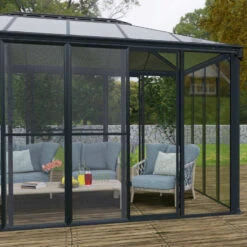 Moustiquaire Pour Vérandas Sanremo Et Ledro En Alu Gris Et Polyester - Canopia 12 Moustiquaire Pour Vérandas Sanremo Et Ledro En Alu Gris Et Polyester - Canopia -Abri De Jardin moustiquaire pour verandas sanremo en alu gris et polyester canopia 4