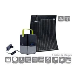 Batterie Portative Izywatt 250Wh + Panneau Solaire Semi-rigide 50W