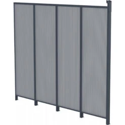 Panneau Latéral En Aluminium Et PC 4mm Pour Toit De Terrasse Anthracite 3m X-METAL