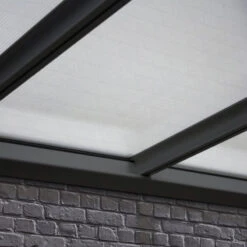 Pergola Adossée 435x300cm En Aluminium Noir Et Polycarbonate 4mm CIELO - DCB Garden -Abri De Jardin pergola adossee 435x300cm en aluminium noir et polycarbonate 4mm cielo dcb garden 5