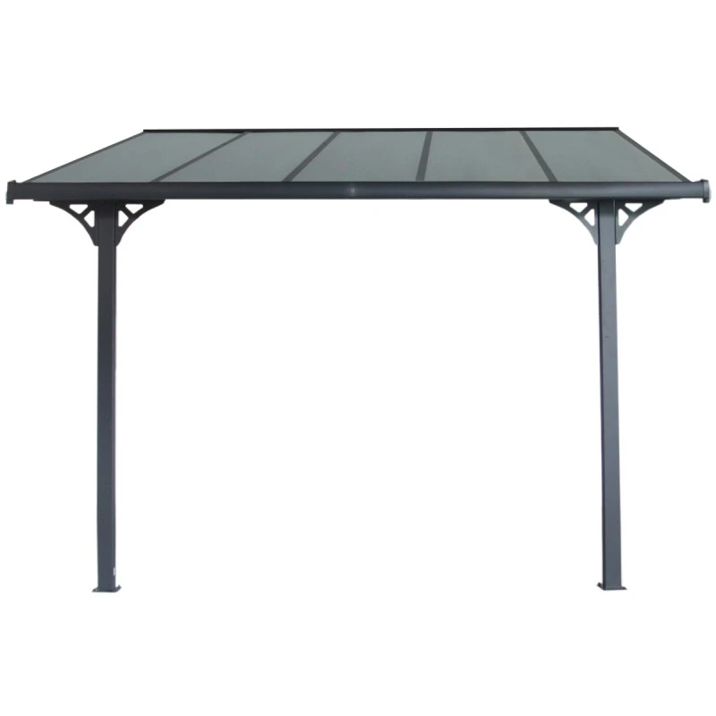Pergola Adossée Ajustable - Toit De Terrasse En Alu 3,05x3,14m X-METAL 4 Pergola Adossée Ajustable - Toit De Terrasse En Alu 3,05x3,14m X-METAL – Image 2