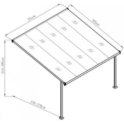 Pergola Adossée Ajustable - Toit De Terrasse En Alu 3,05x3,14m X-METAL 10 Pergola Adossée Ajustable - Toit De Terrasse En Alu 3,05x3,14m X-METAL -Abri De Jardin pergola adossee ajustable toit de terrasse en alu 305x314m x metal 2