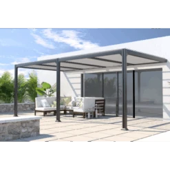 Pergola Adossée Bioclimatique 300x600cm Lames 13cm - Gris - SEATTLE - Couleurs Du Monde 5 Pergola Adossée Bioclimatique 300x600cm Lames 13cm - Gris - SEATTLE - Couleurs Du Monde -Abri De Jardin pergola adossee bioclimatique 300x600cm lames 13cm gris seattle couleurs du monde 1