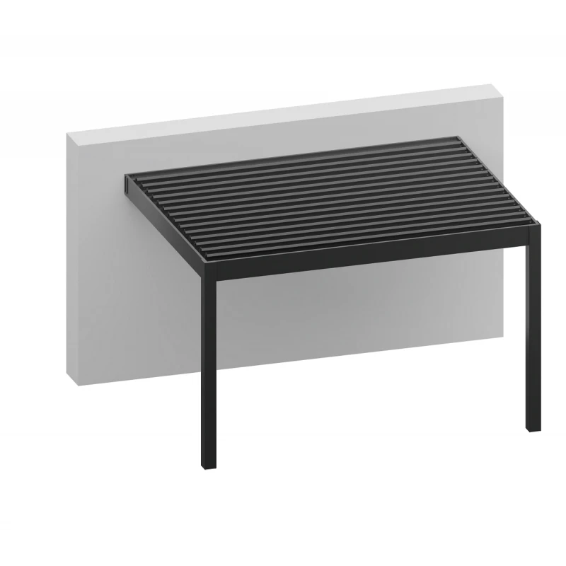Pergola Adossée Bioclimatique En Aluminium Gris Anthracite 300x300cm Avec Lames Grises APOLO - GardenGate 3 Pergola Adossée Bioclimatique En Aluminium Gris Anthracite 300x300cm Avec Lames Grises APOLO - GardenGate