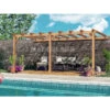 Pergola Adossée En Bois Lamellé-collé 400x300cm Palma – Maderland -Abri De Jardin pergola adossee en bois lamelle colle 400x300cm palma maderland