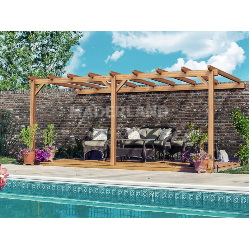 Pergola Adossée En Bois Lamellé-collé 500x400cm Palma – Maderland 3 Pergola Adossée En Bois Lamellé-collé 500x400cm Palma – Maderland