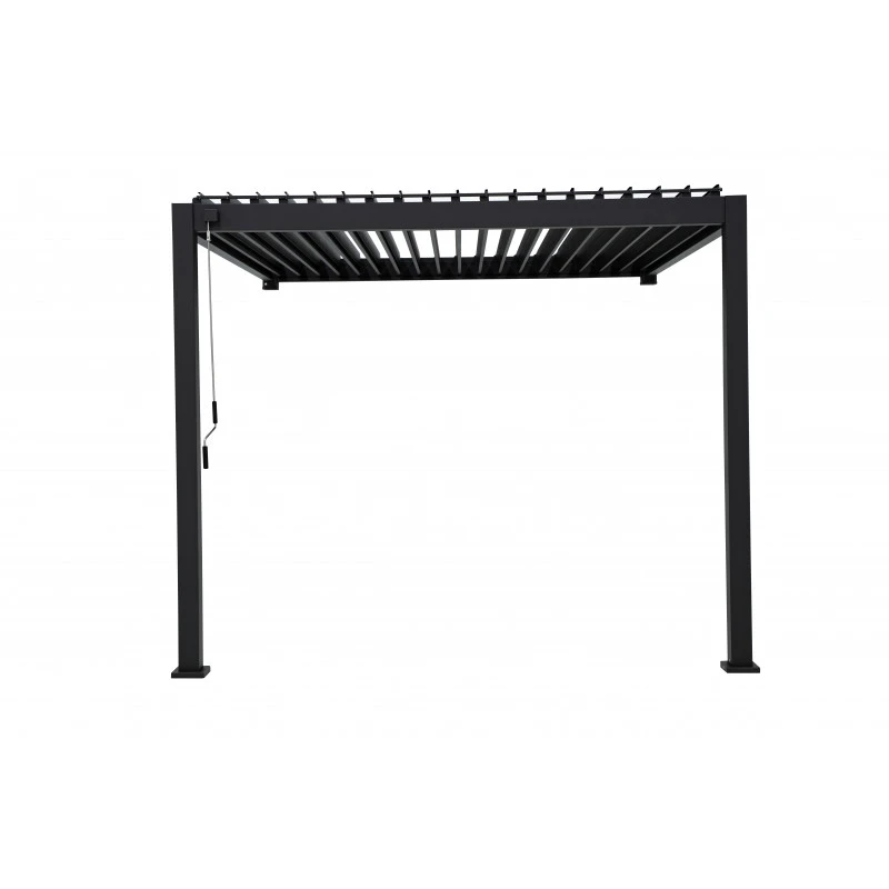 Pergola Bioclimatique Adossée En Alu Anthracite 3x3m Ombrea 5 Pergola Bioclimatique Adossée En Alu Anthracite 3x3m Ombrea – Image 3