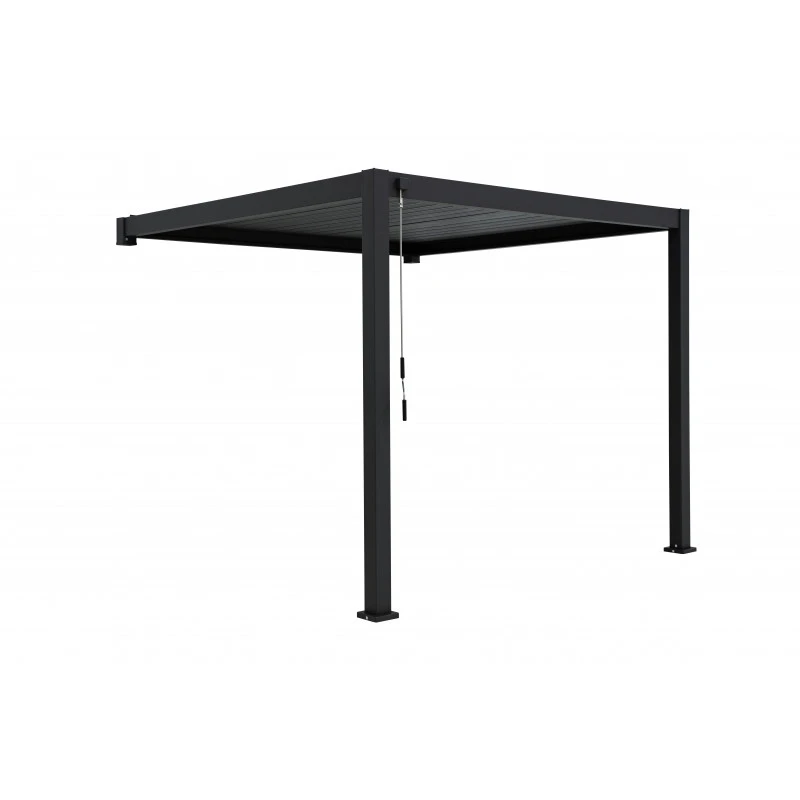Pergola Bioclimatique Adossée En Alu Anthracite 3x3m Ombrea 6 Pergola Bioclimatique Adossée En Alu Anthracite 3x3m Ombrea – Image 4
