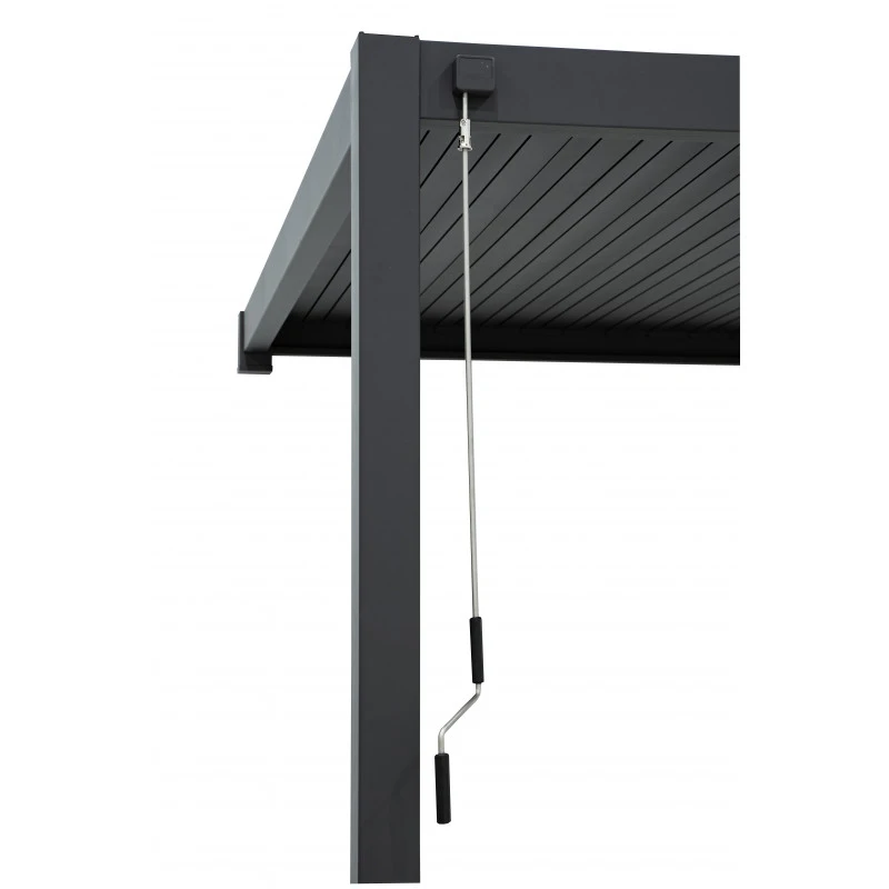 Pergola Bioclimatique Adossée En Alu Anthracite 3x3m Ombrea 8 Pergola Bioclimatique Adossée En Alu Anthracite 3x3m Ombrea – Image 6