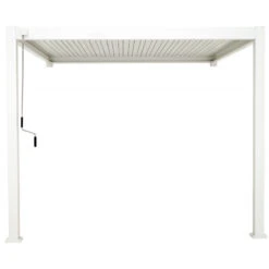Pergola Bioclimatique Adossée En Alu Blanc 3x3m Ombrea -Abri De Jardin pergola bioclimatique adossee en alu blanc 3x3m ombrea 3