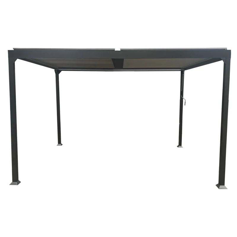 Pergola Bioclimatique Autoportante 300x300cm En Aluminium - Gris - Maia - Couleurs Du Monde 4 Pergola Bioclimatique Autoportante 300x300cm En Aluminium - Gris - Maia - Couleurs Du Monde â Image 2