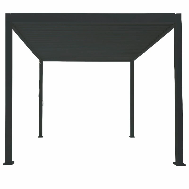 Pergola Bioclimatique Autoportante En Alu Anthracite 3x4m Ombrea 7 Pergola Bioclimatique Autoportante En Alu Anthracite 3x4m Ombrea â Image 5