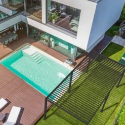 Pergola Bioclimatique Autoportante En Alu Anthracite 3x6m Ombrea -Abri De Jardin pergola bioclimatique autoportante en alu anthracite 3x6m ombrea 5