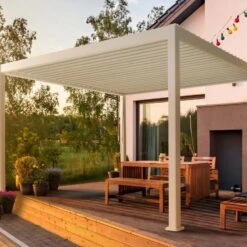 Abri De Jardin 15 Pergola Bioclimatique Ombréa Autoportante 3x4M - Blanc - S1
