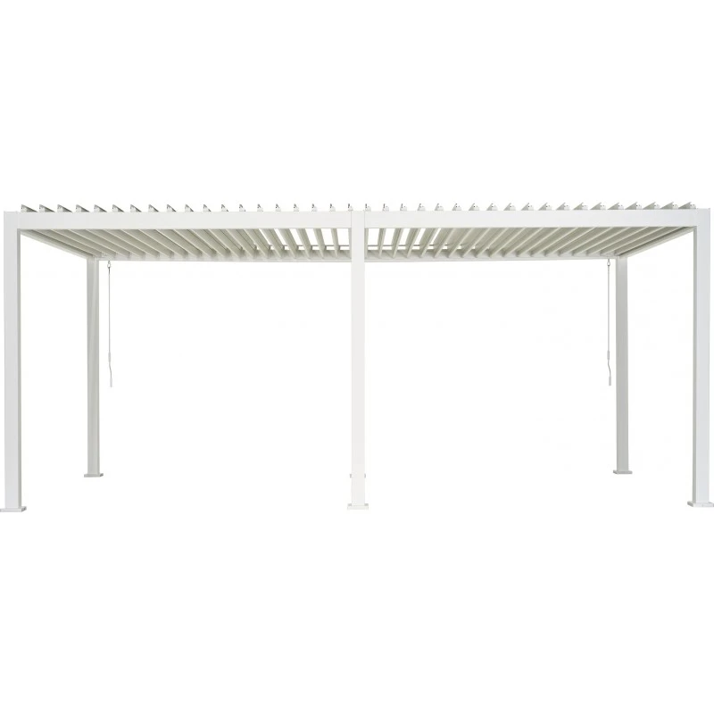 Pergola Bioclimatique Autoportante En Alu Blanc 3x6m Ombrea 5 Pergola Bioclimatique Autoportante En Alu Blanc 3x6m Ombrea â Image 3