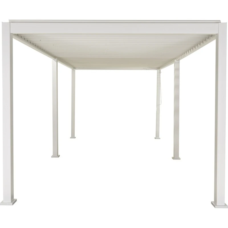 Pergola Bioclimatique Autoportante En Alu Blanc 3x6m Ombrea 7 Pergola Bioclimatique Autoportante En Alu Blanc 3x6m Ombrea â Image 5