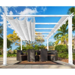 Abri De Jardin 21 Pergola En Aluminium Blanc 350x350cm Florida – PARAGON OUTDOOR