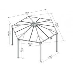 Pergola En Aluminium Et Polycarbonate Monaco™ 450x390cm - Palram - Canopia -Abri De Jardin pergola en aluminium et polycarbonate monaco 450x390cm palram 3