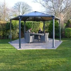 Pergola En Aluminium Et Polycarbonate Monaco™ 450x390cm - Palram - Canopia -Abri De Jardin pergola en aluminium et polycarbonate monaco 450x390cm palram 5