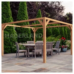 Abri De Jardin 13 Pergola En Bois Lamellé-collé 250x250cm Tarragona – Maderland