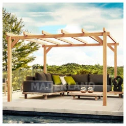 Abri De Jardin 11 Pergola En Bois Lamellé-collé 300x300cm Linares – Maderland