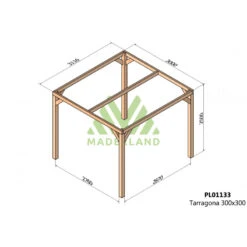 Abri De Jardin -Abri De Jardin pergola en bois lamelle colle 300x300cm tarragona maderland 1